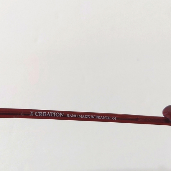 NWOT X Creation Burgundy Frame Dark Lens Ladies Sunglasses Hand Made In France
